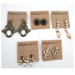 STEPHAN & CO bundle of earrings 5 pc lot